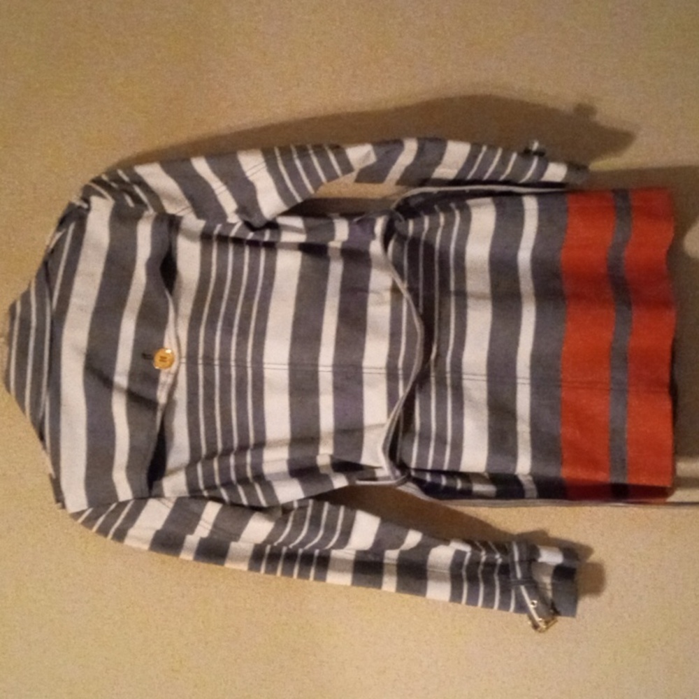 Michael Michael Kors Striped Trench Coat  TAGS TAGS TAGS - Picture 7 of 10